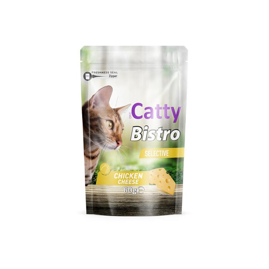 Catty Bistro Seçici Kediler İçin Tavuklu Ve Peynirli Kedi Ödül Maması 60 GR | SRC: Barcode: 8680542871843